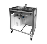 Dubbel spoelbak met boiler